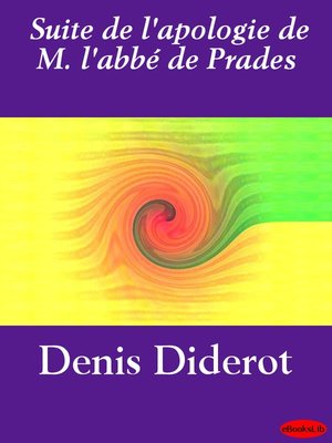 cover image of Suite de l'apologie de M. l'abbé de Prades